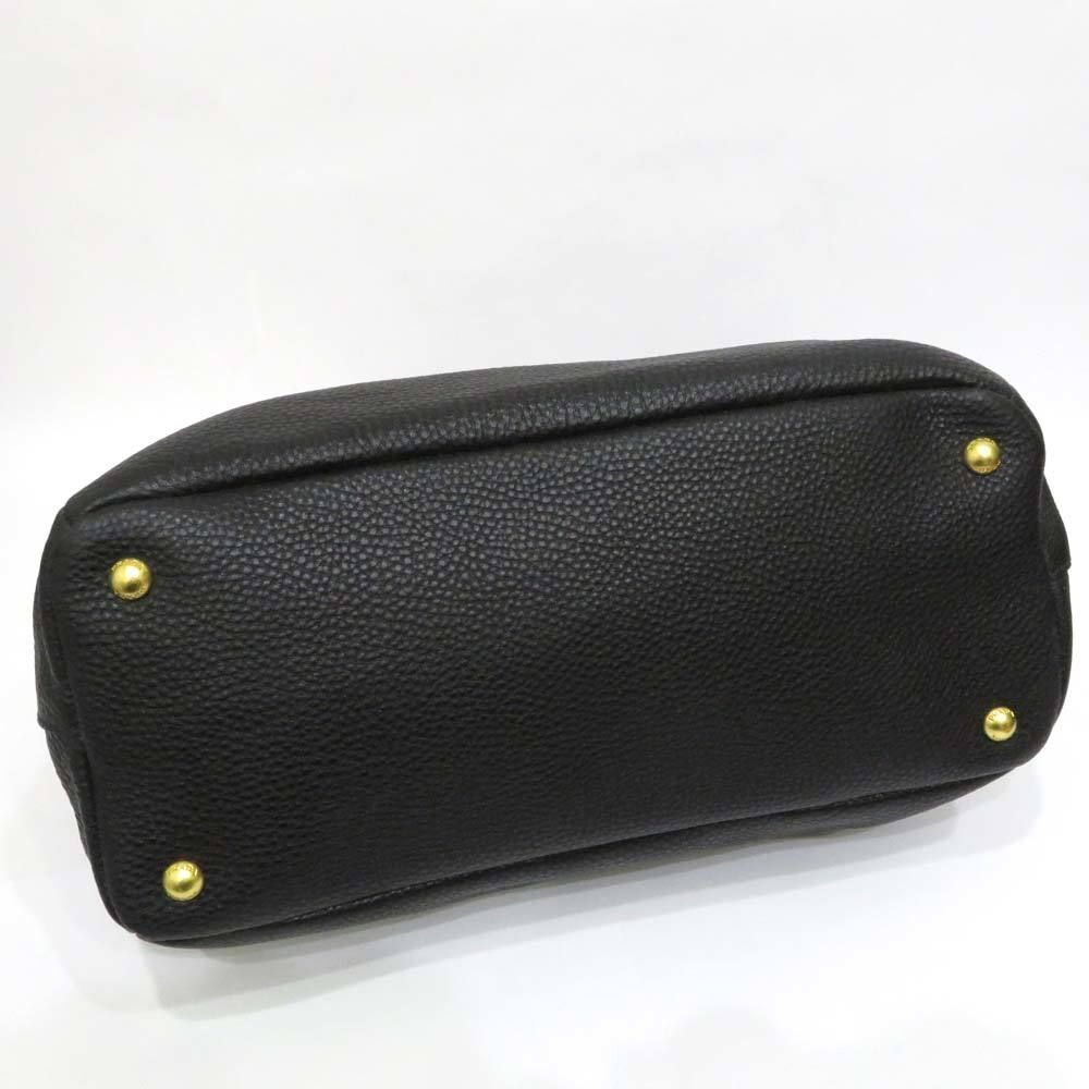 Prada 2 Way Bag Vitello Dino Leather Black - Picture 6 of 10
